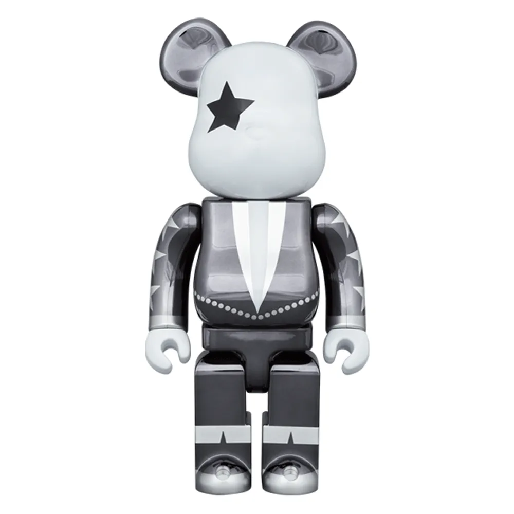 1000% Bearbrick Kiss Star Child Chrome Ver.