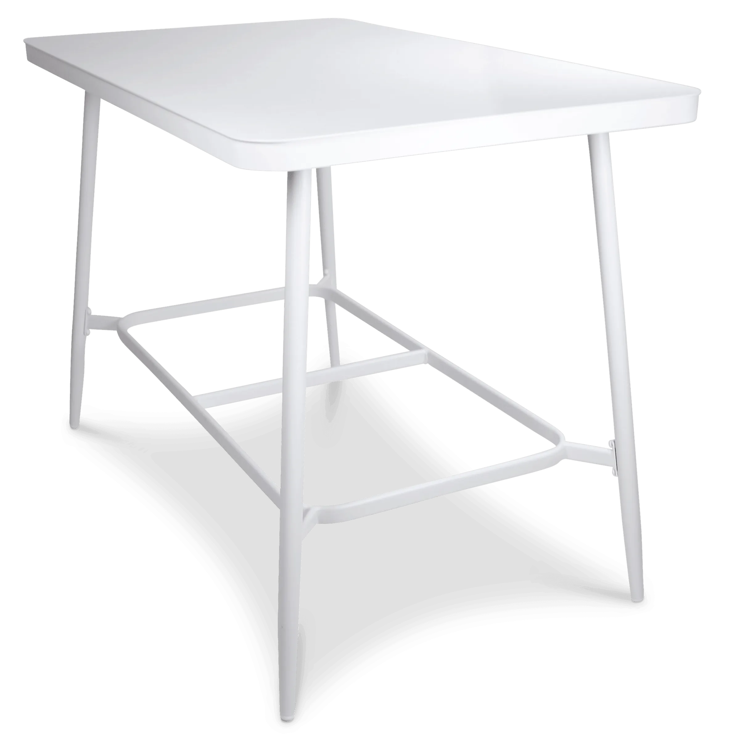 Amalfi Rectangle Bar Table in Arctic White Aluminium