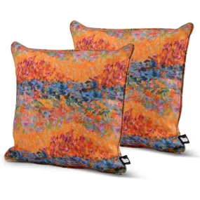 B Outdoor Cushion Twin Pack - Art Orange