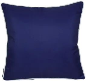 Bondi Solid - 45 x 45 cm piped cushion - Navy