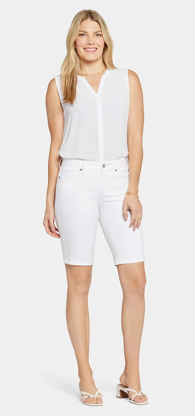 Briella Short Wit Gekleurde Denim | Optic White