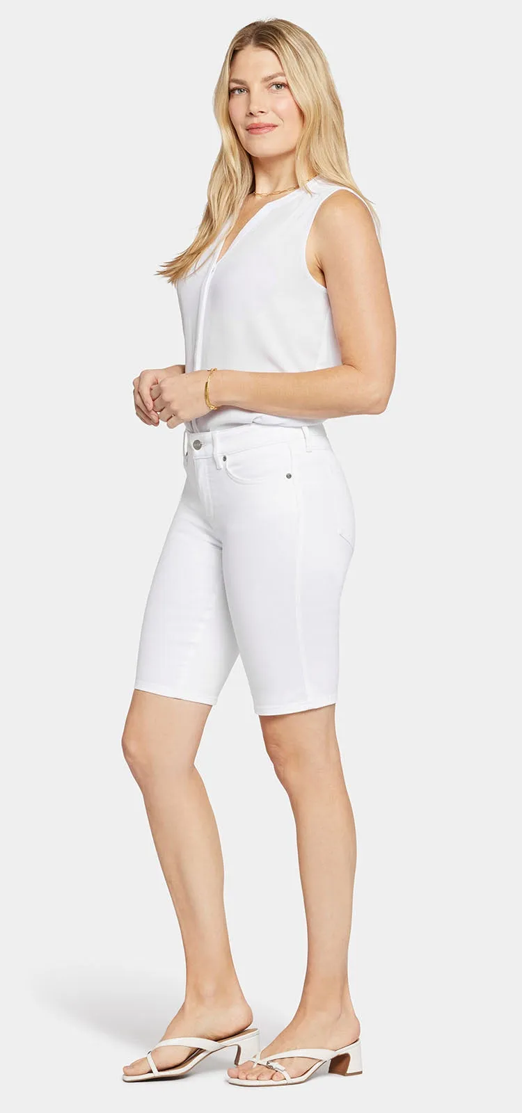 Briella Short Wit Gekleurde Denim | Optic White