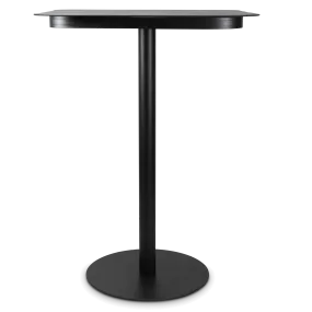 Cafe Collection Square Bar Table in Aluminium and Steel Base in Gunmetal Grey