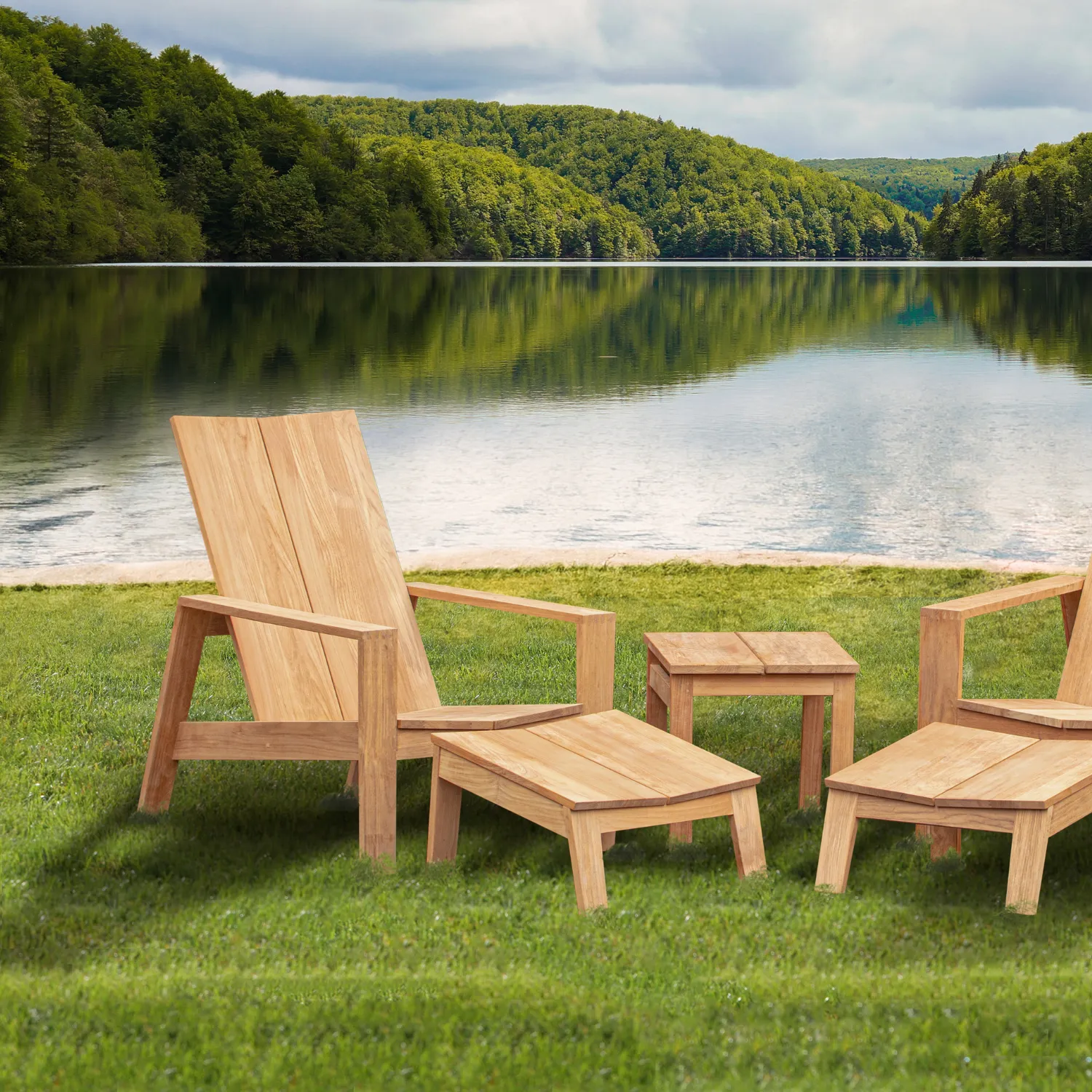 Caledon Teak Adirondack Footstool