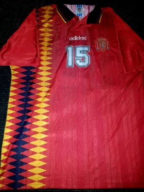 Caminero Spain 1994 MATCH WORN Jersey Shirt Camiseta Espana L