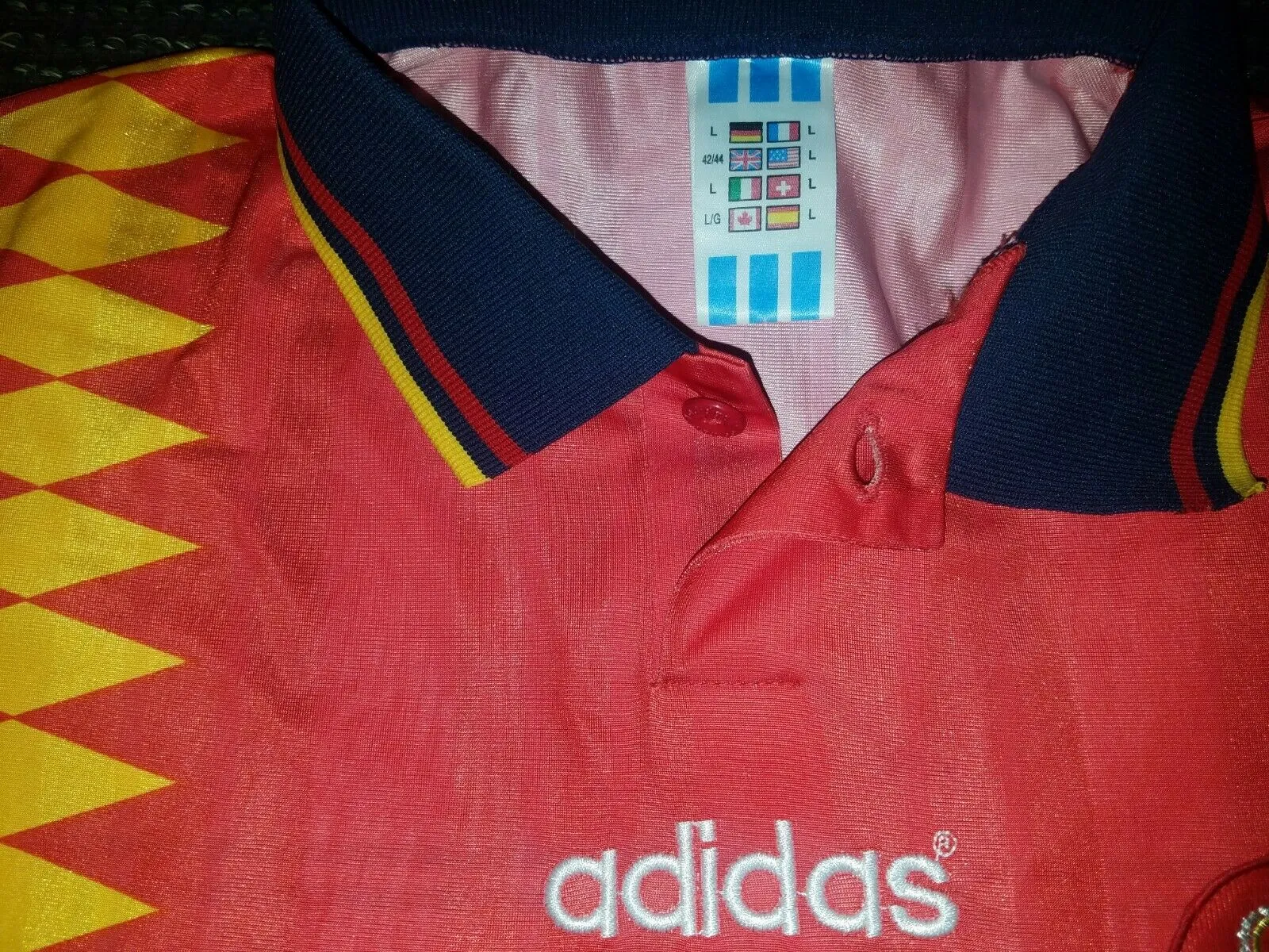 Caminero Spain 1994 MATCH WORN Jersey Shirt Camiseta Espana L