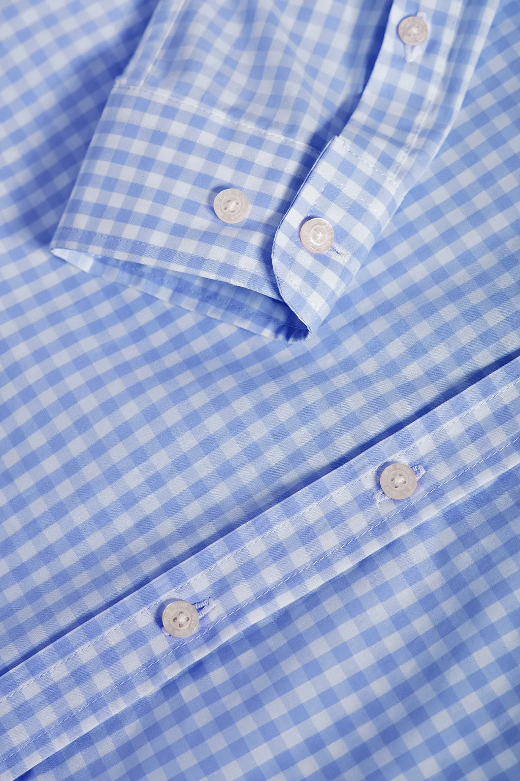 Camisa de cuadros vichy azul marino con detalle Polo Club