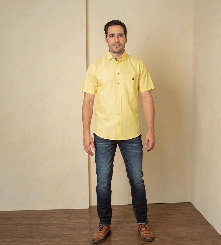 Camisa Fondo Entero M/C Amarillo Ref. 104020624