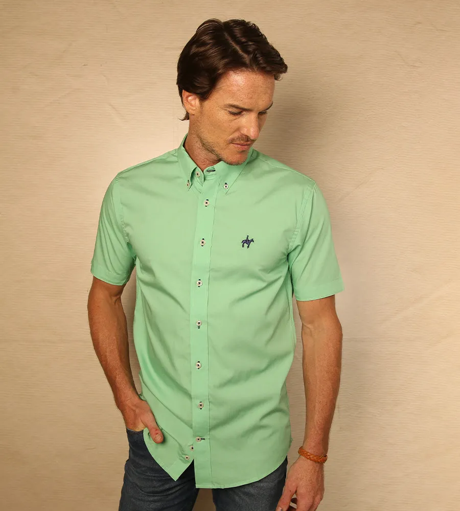 Camisa M/C Fondo Entero Verde Claro Ref. 104040823