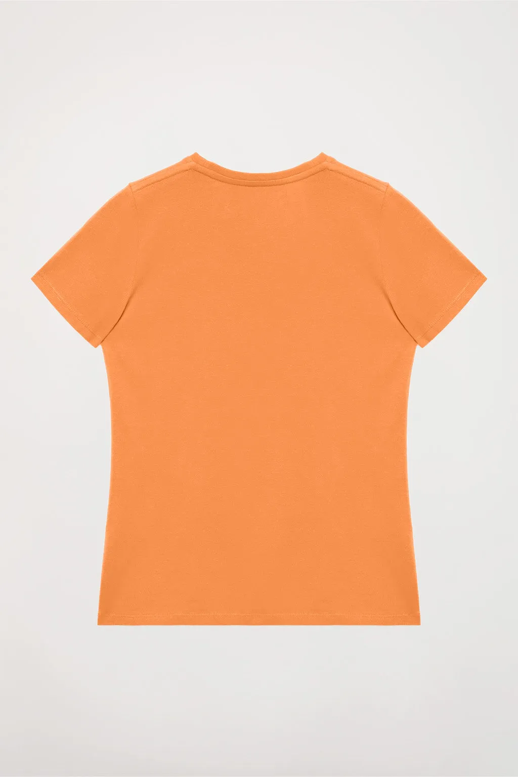 Camiseta básica naranja de manga corta con logo Polo Club