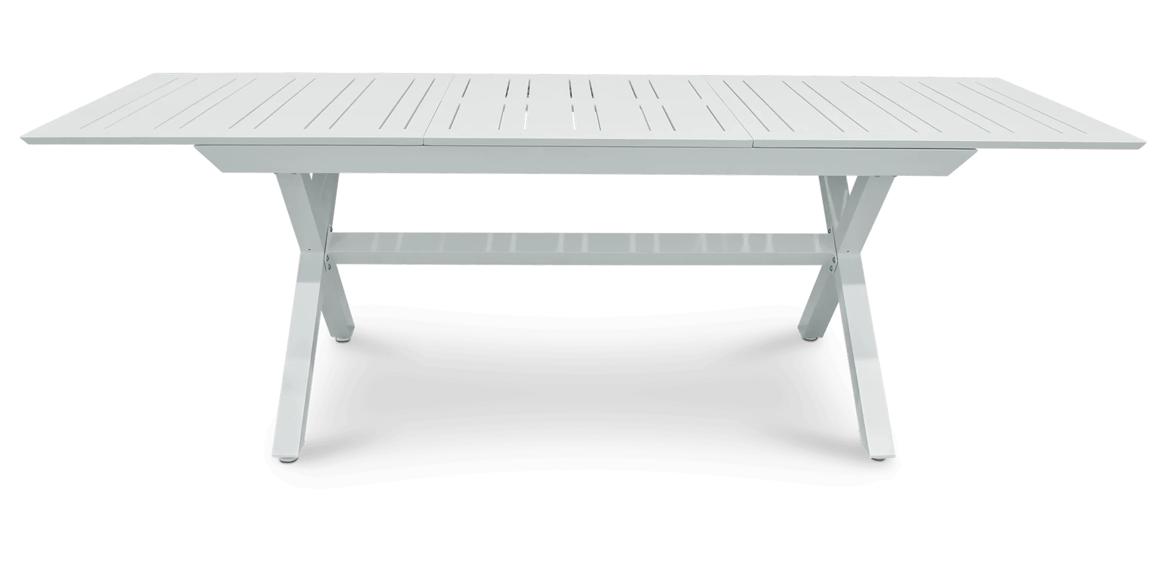 Caribbean Outdoor Extension Table in White Aluminium