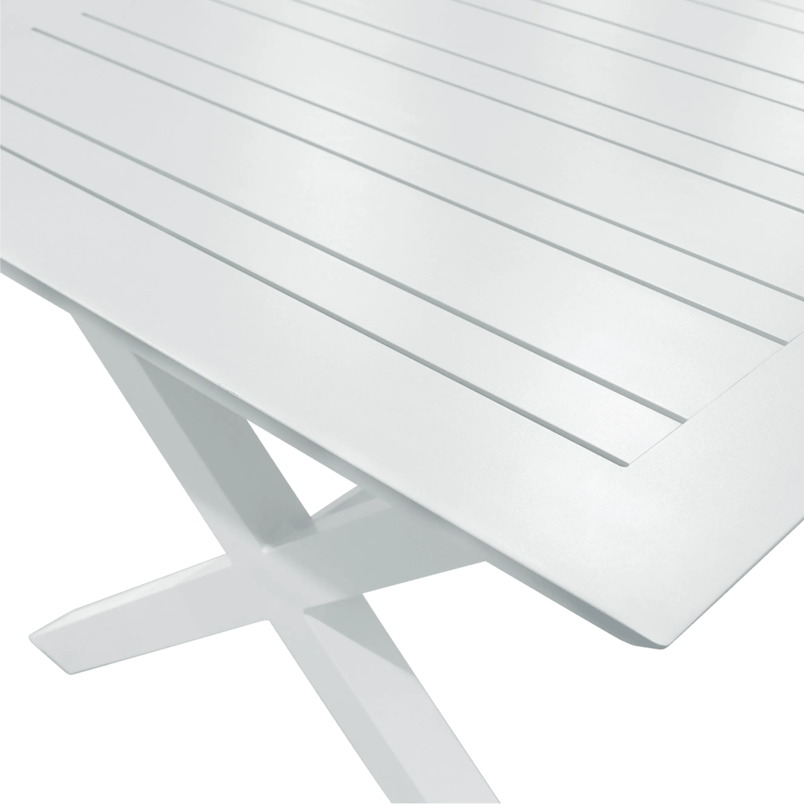 Caribbean Outdoor Extension Table in White Aluminium