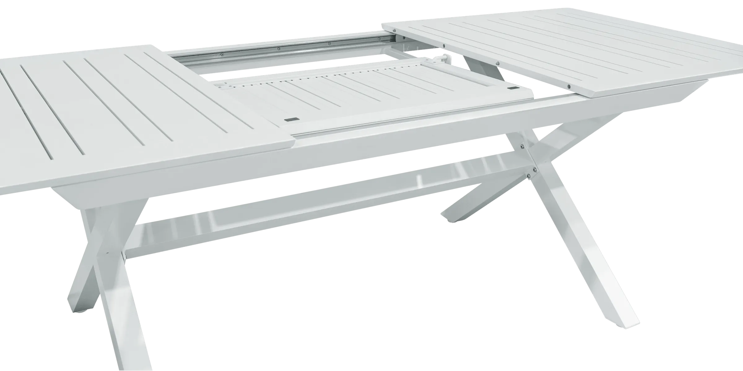 Caribbean Outdoor Extension Table in White Aluminium