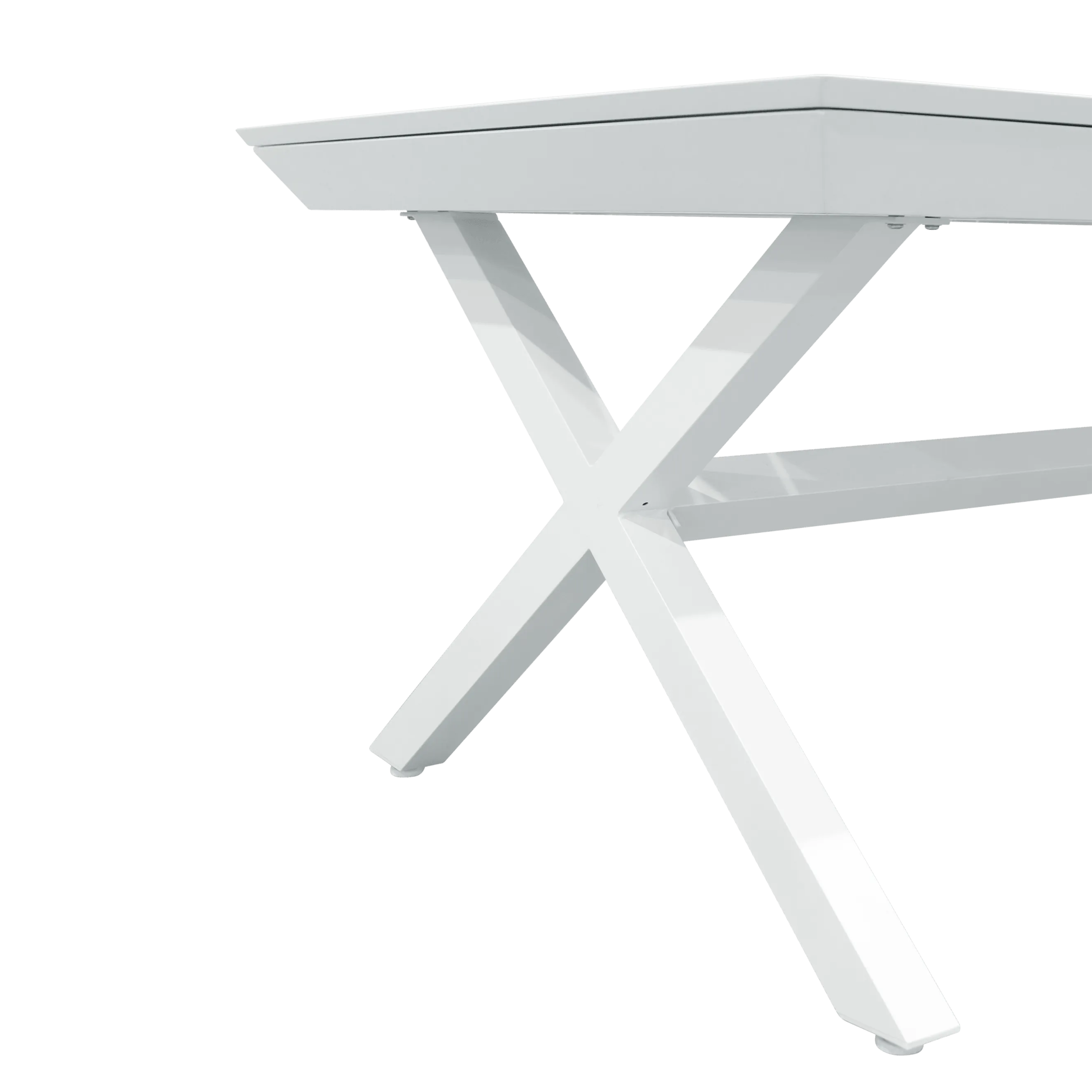 Caribbean Outdoor Extension Table in White Aluminium