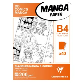 Clairefontaine Manga BD/Comic pack B4 40 Sheets O