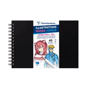 Clairefontaine Manga Comics Layout Book A5 75 Sheets