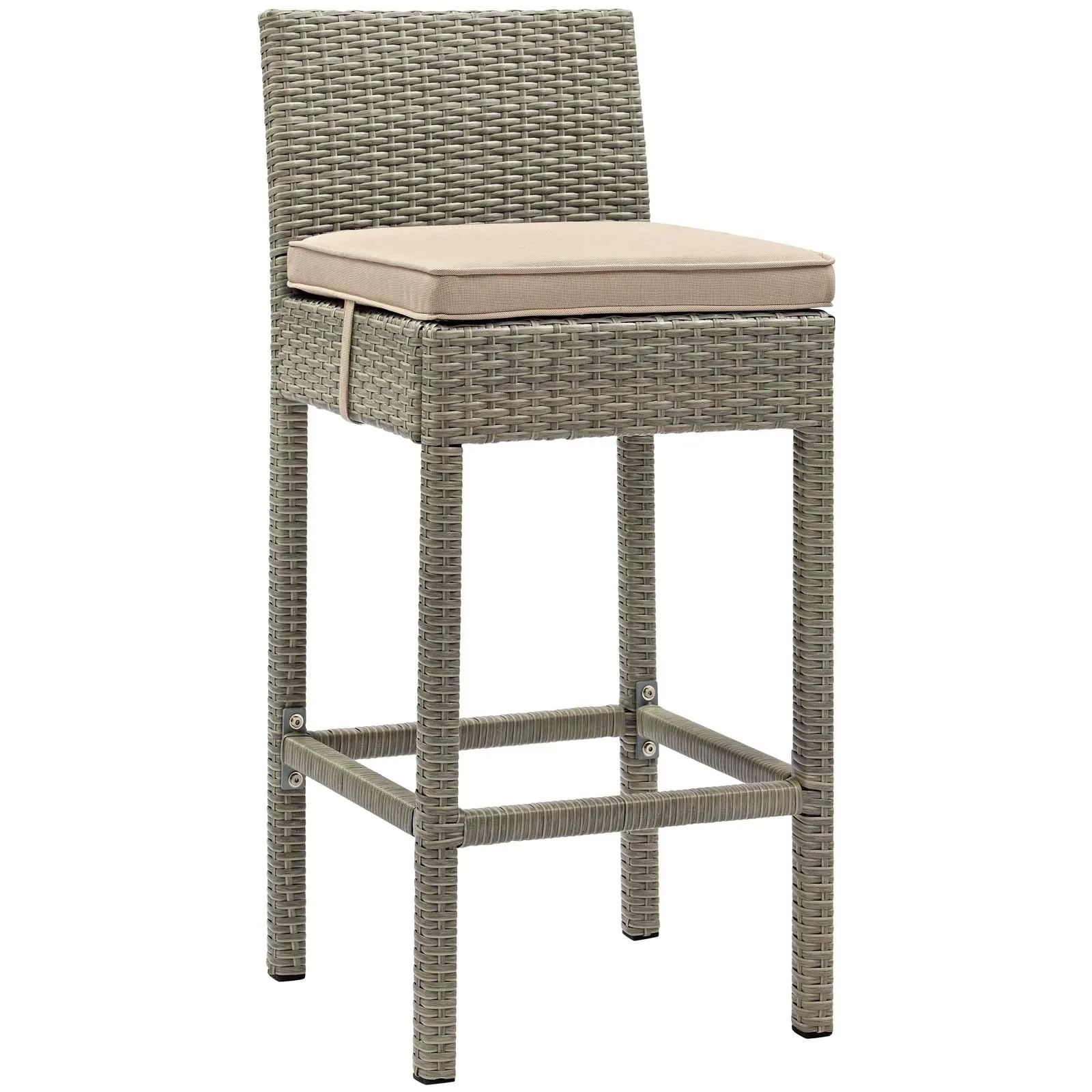 Conduit Outdoor Patio Wicker Rattan Bar Stool by Modway