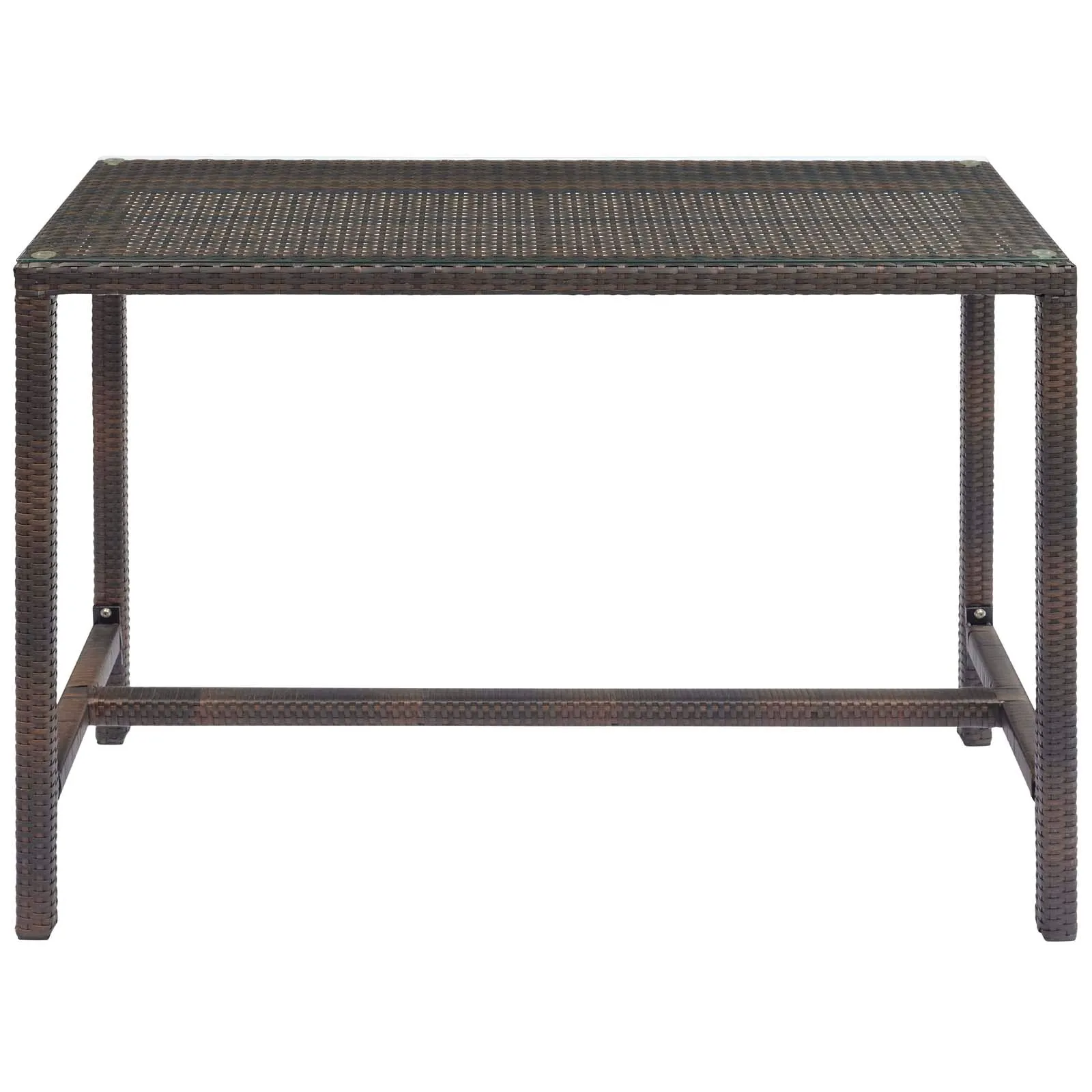 Conduit Outdoor Patio Wicker Rattan Large Bar Table by Modway