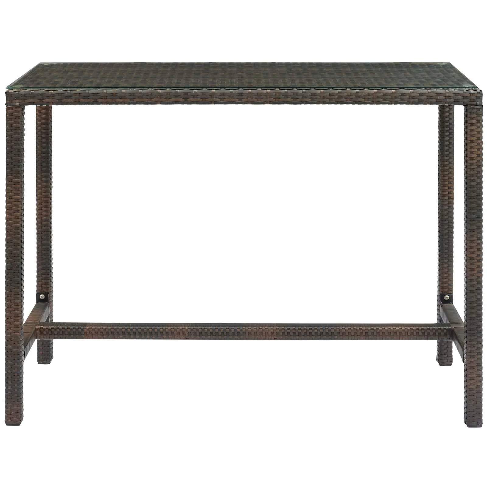 Conduit Outdoor Patio Wicker Rattan Large Bar Table by Modway