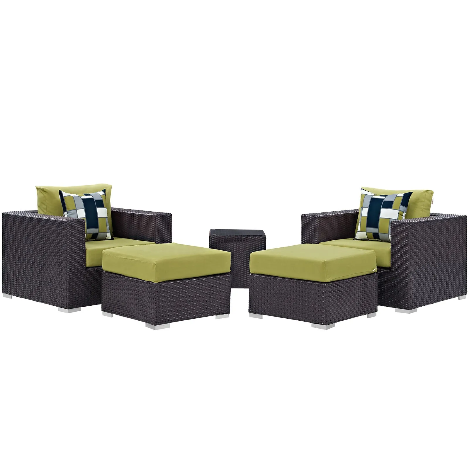 Convene 5 Piece Outdoor Patio Sectional Set by Modway