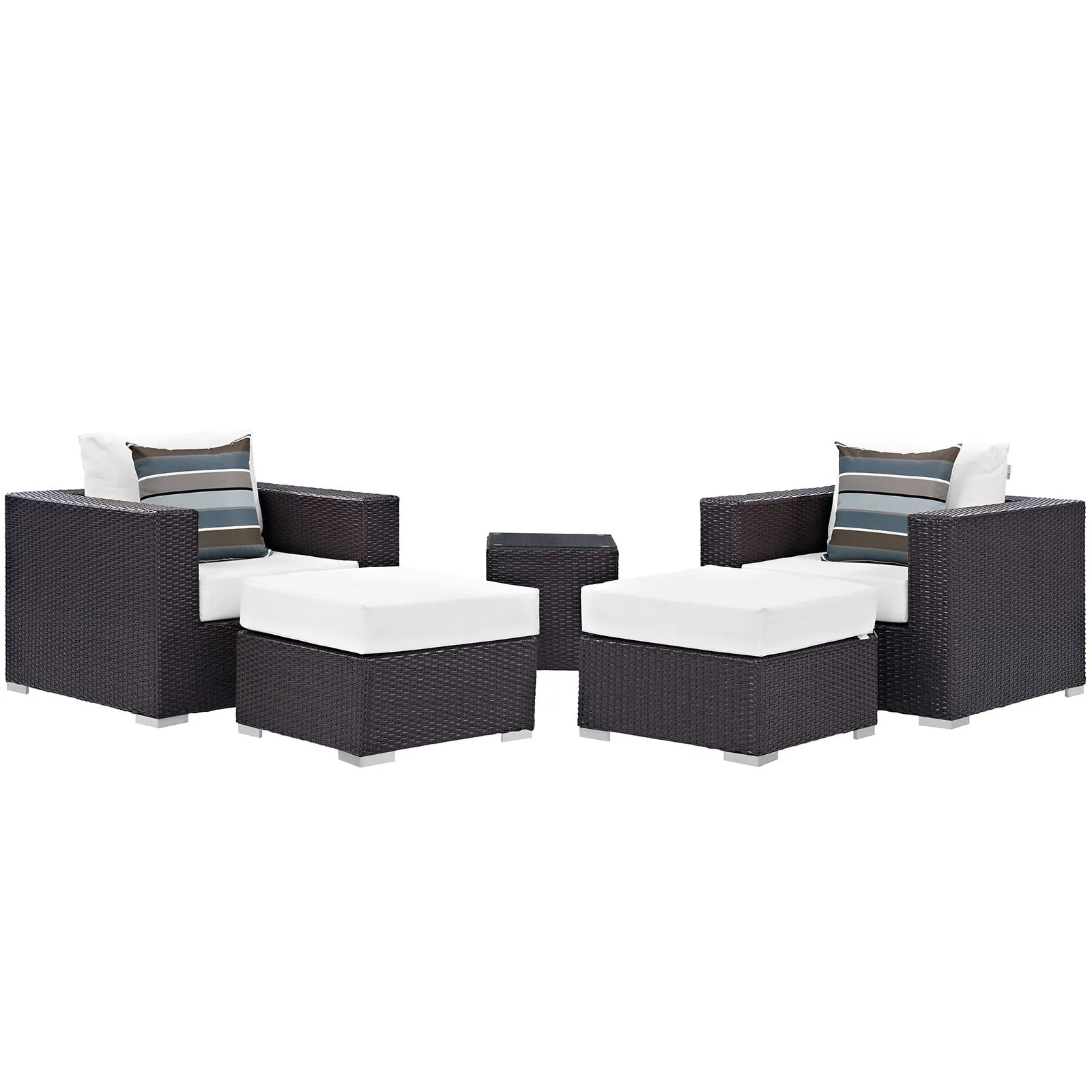 Convene 5 Piece Outdoor Patio Sectional Set by Modway