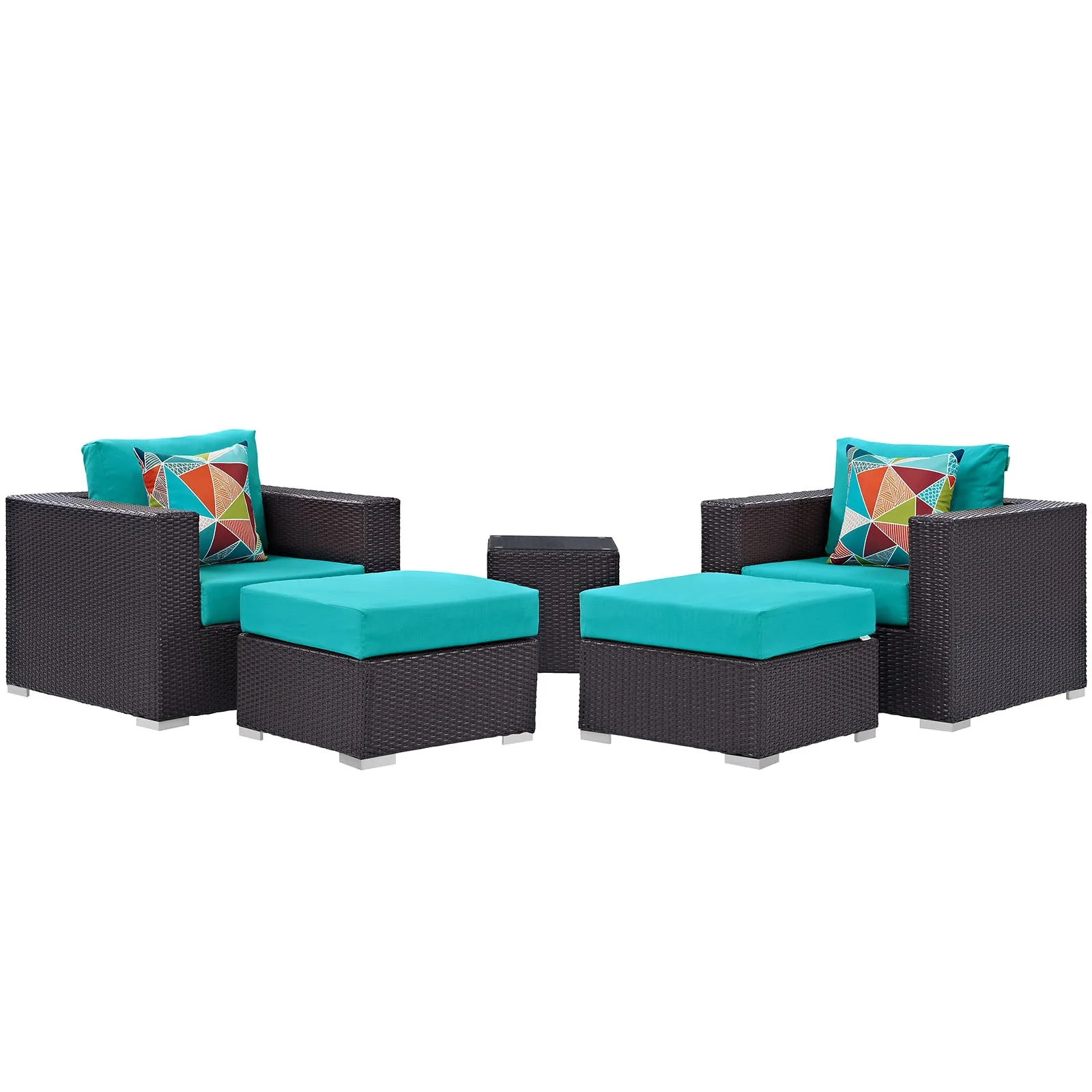 Convene 5 Piece Outdoor Patio Sectional Set by Modway