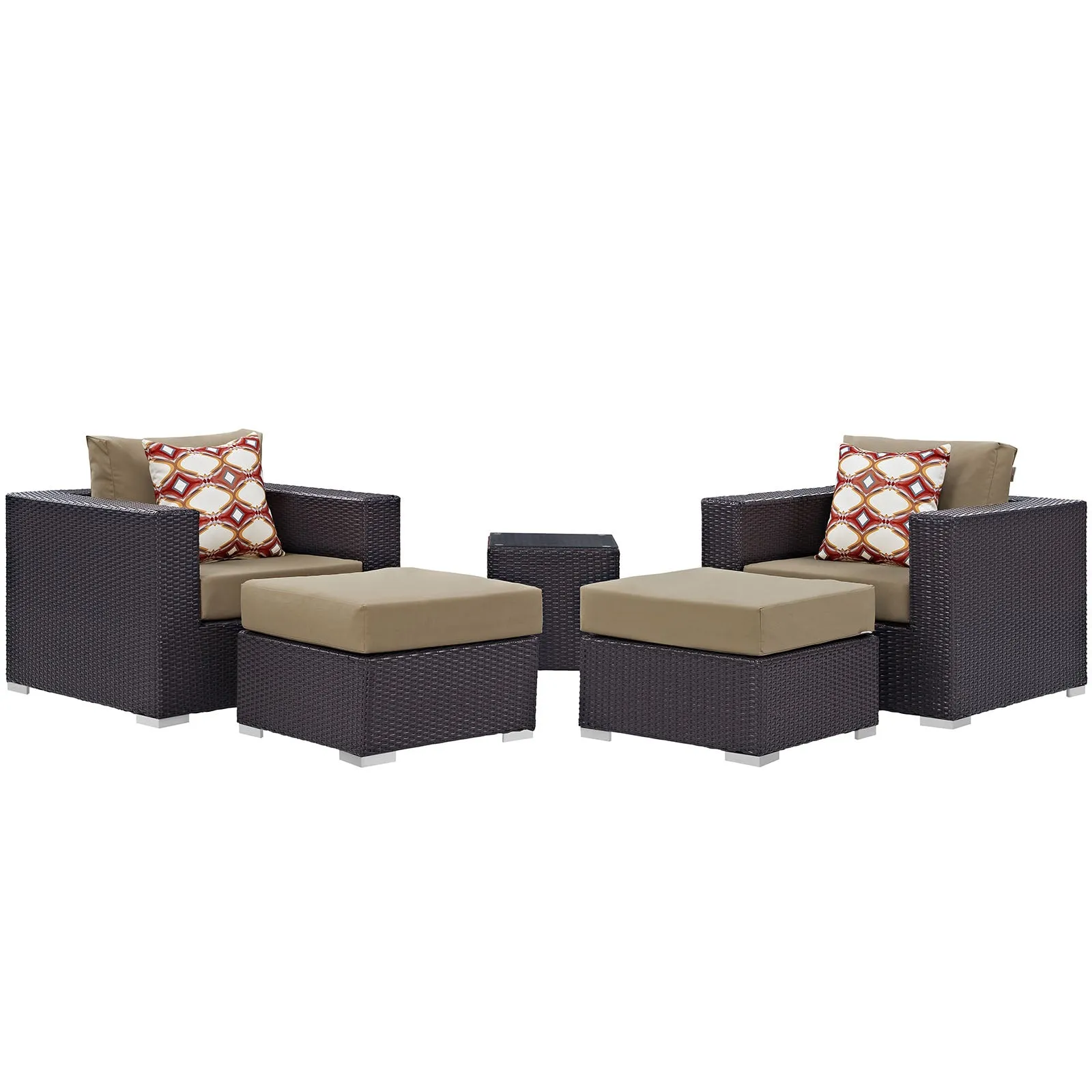 Convene 5 Piece Outdoor Patio Sectional Set by Modway