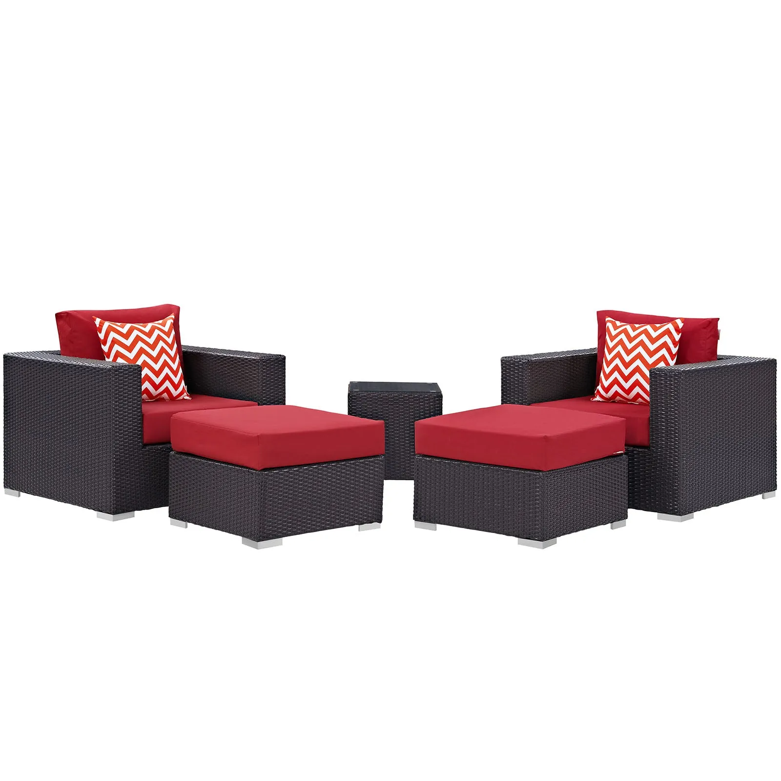 Convene 5 Piece Outdoor Patio Sectional Set by Modway