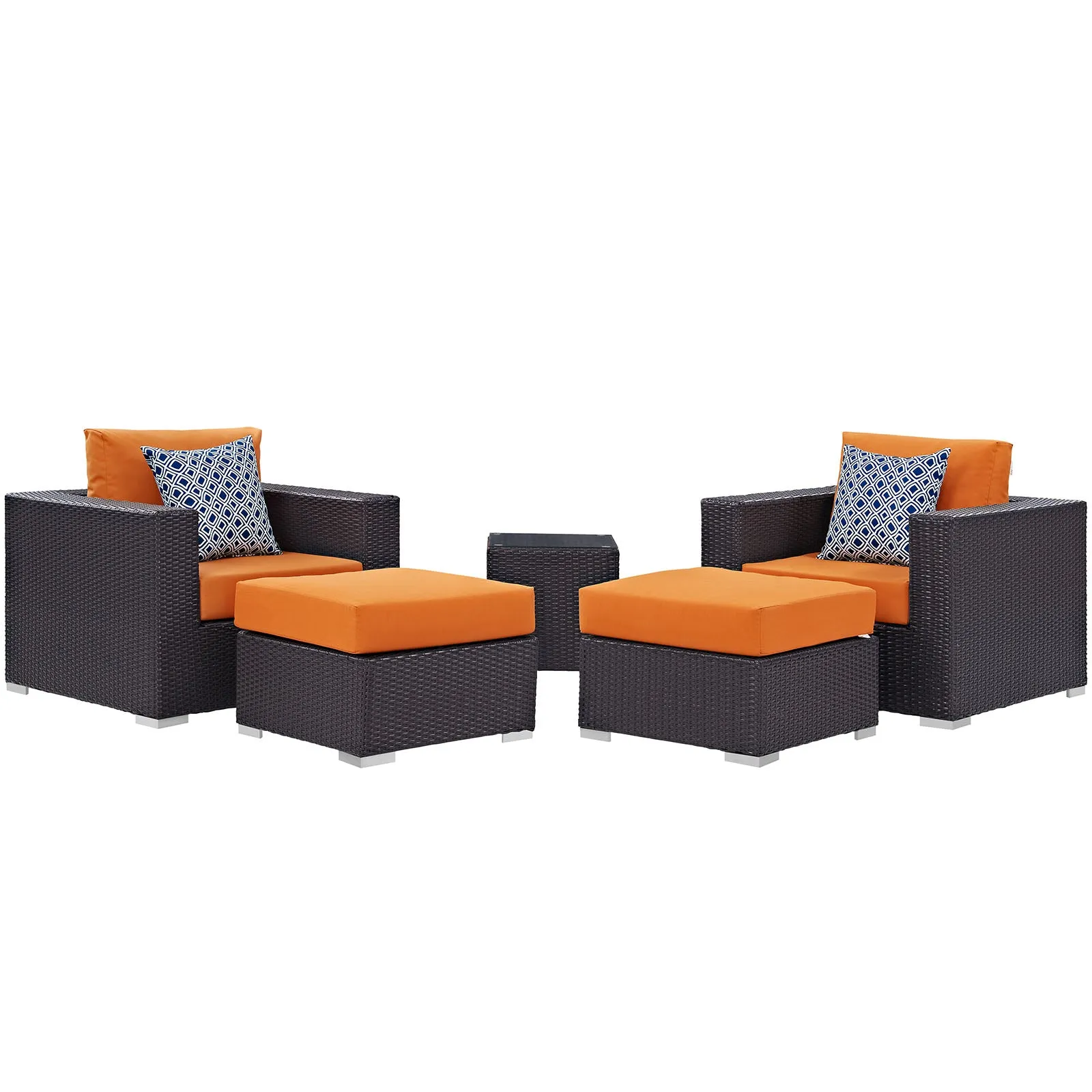 Convene 5 Piece Outdoor Patio Sectional Set by Modway