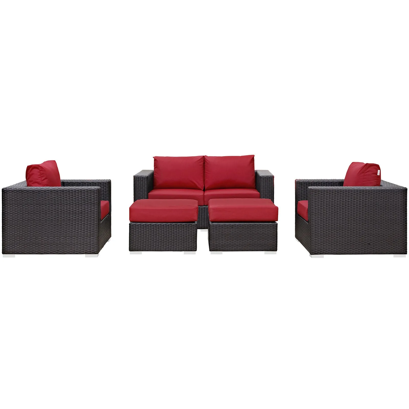 Convene 5 Piece Outdoor Patio Sofa Set by Modway