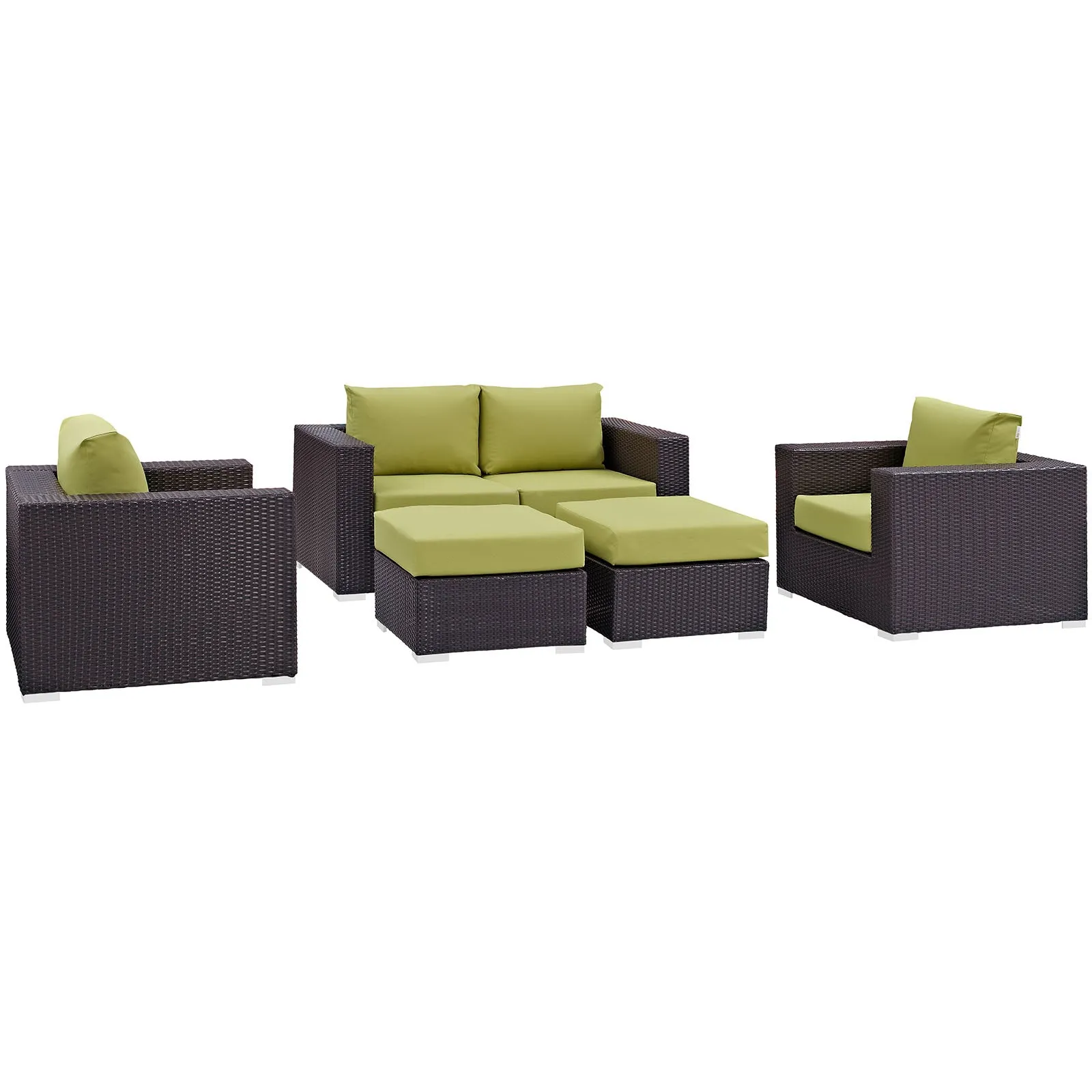 Convene 5 Piece Outdoor Patio Sofa Set by Modway