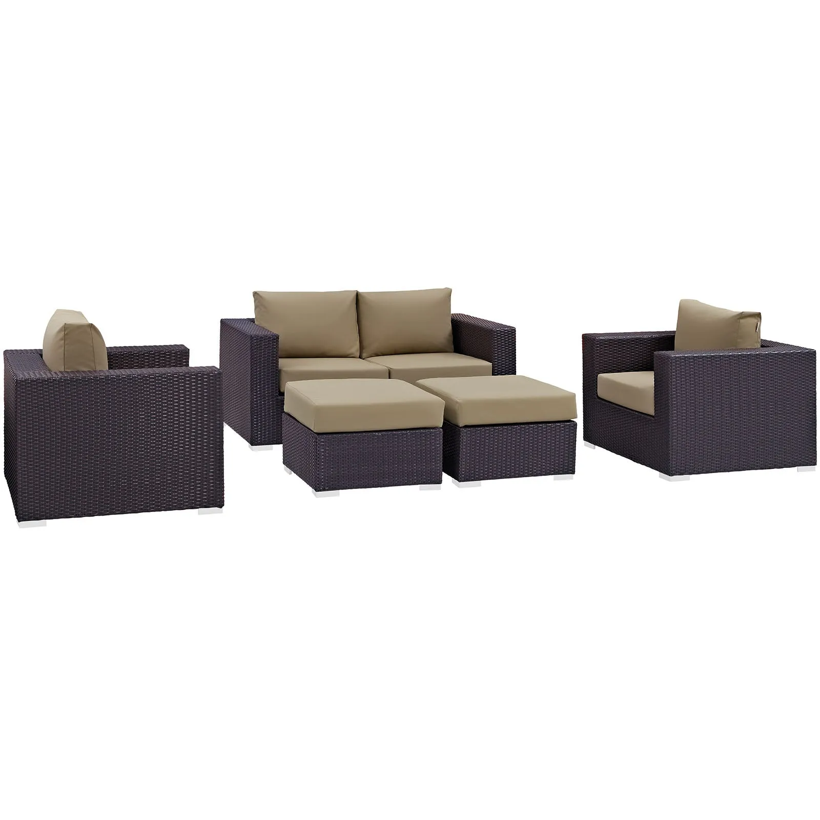 Convene 5 Piece Outdoor Patio Sofa Set by Modway