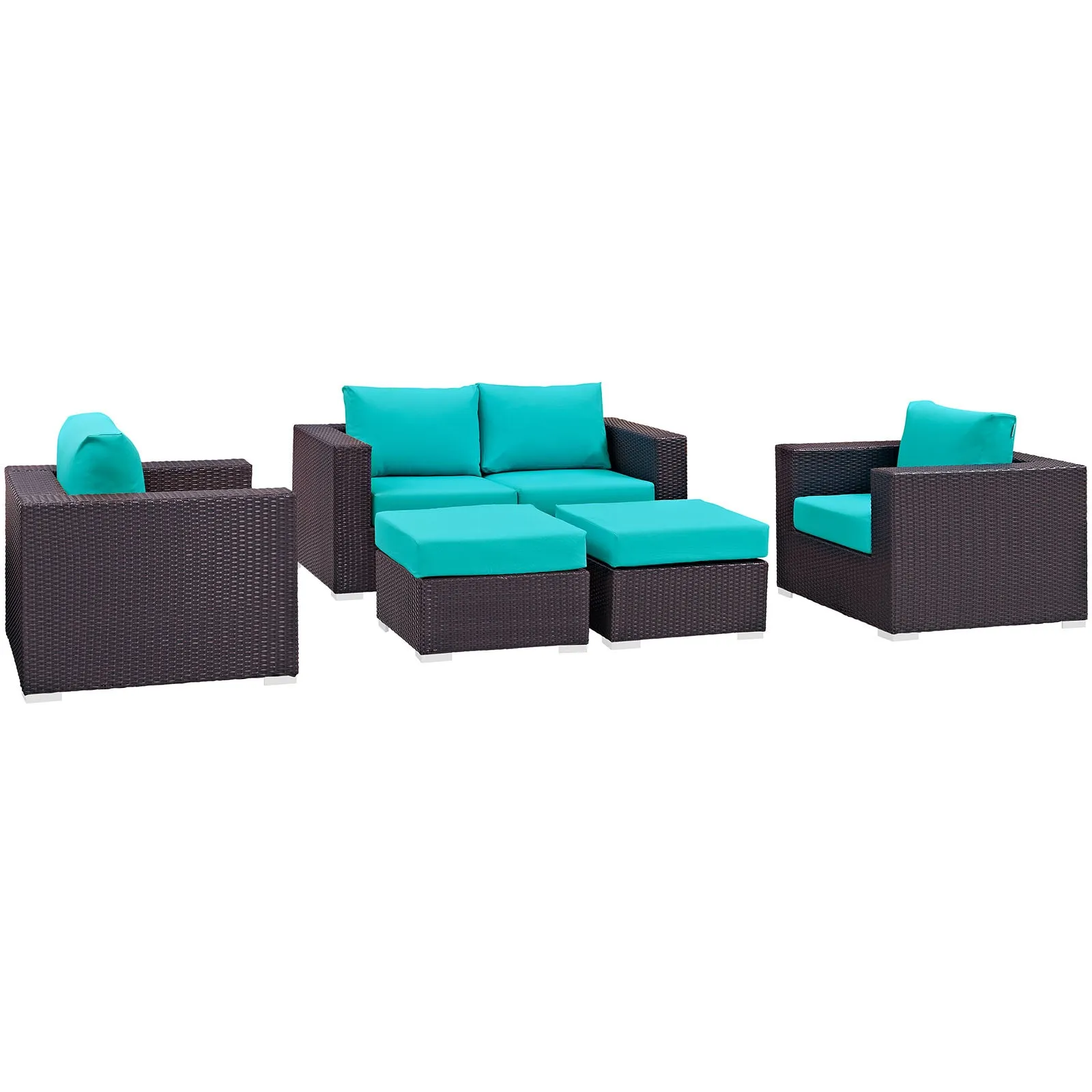 Convene 5 Piece Outdoor Patio Sofa Set by Modway