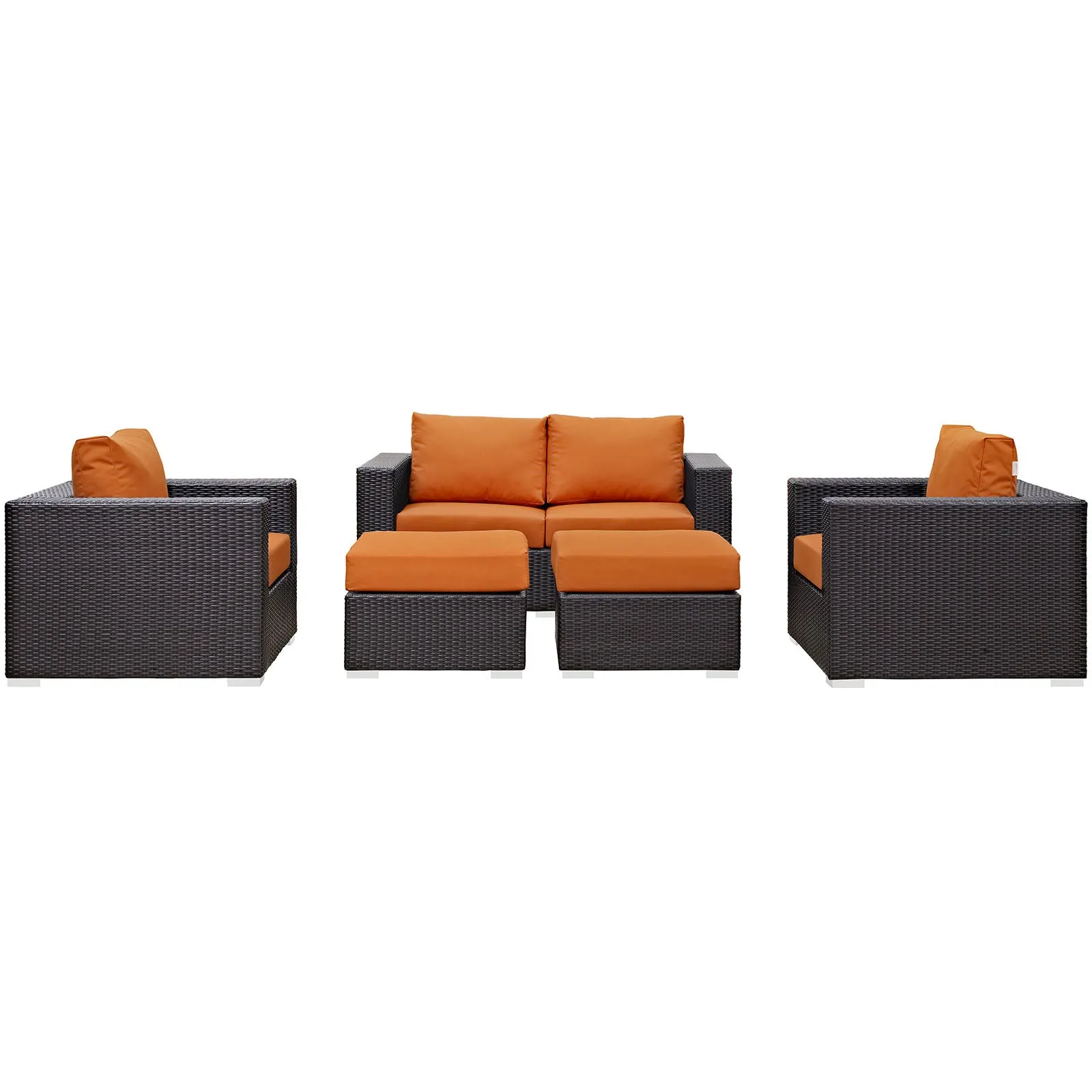 Convene 5 Piece Outdoor Patio Sofa Set by Modway