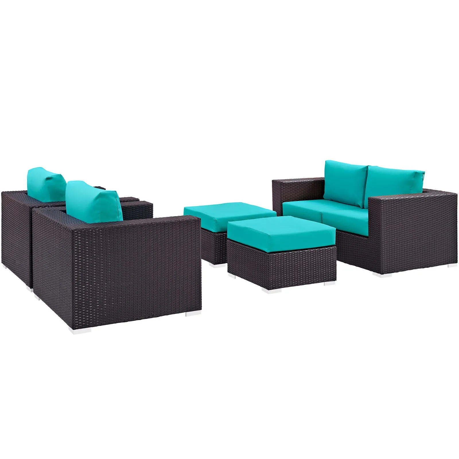 Convene 5 Piece Outdoor Patio Sofa Set by Modway