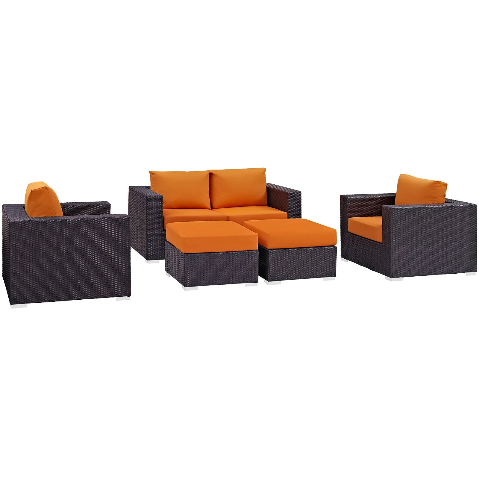 Convene 5 Piece Outdoor Patio Sofa Set by Modway