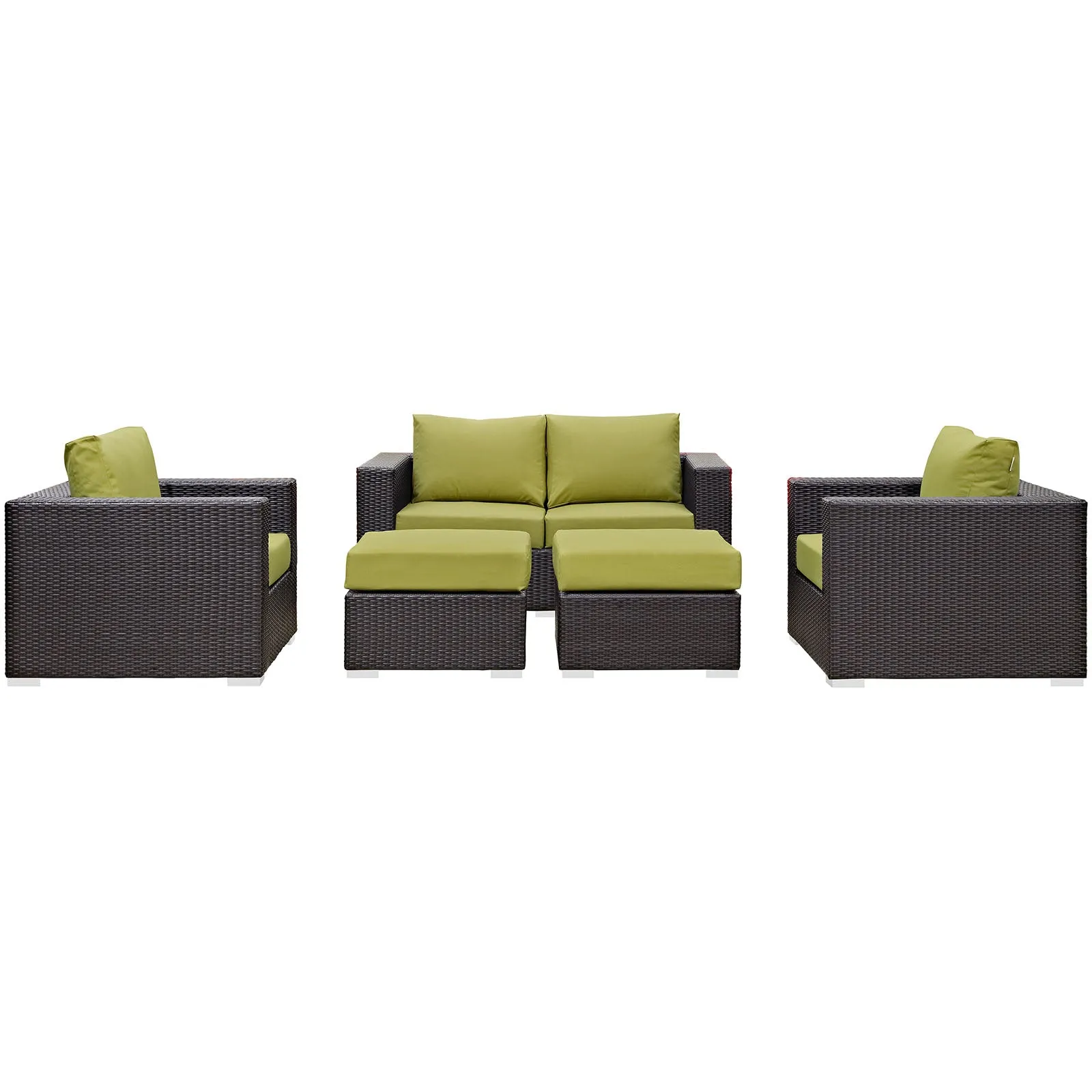 Convene 5 Piece Outdoor Patio Sofa Set by Modway