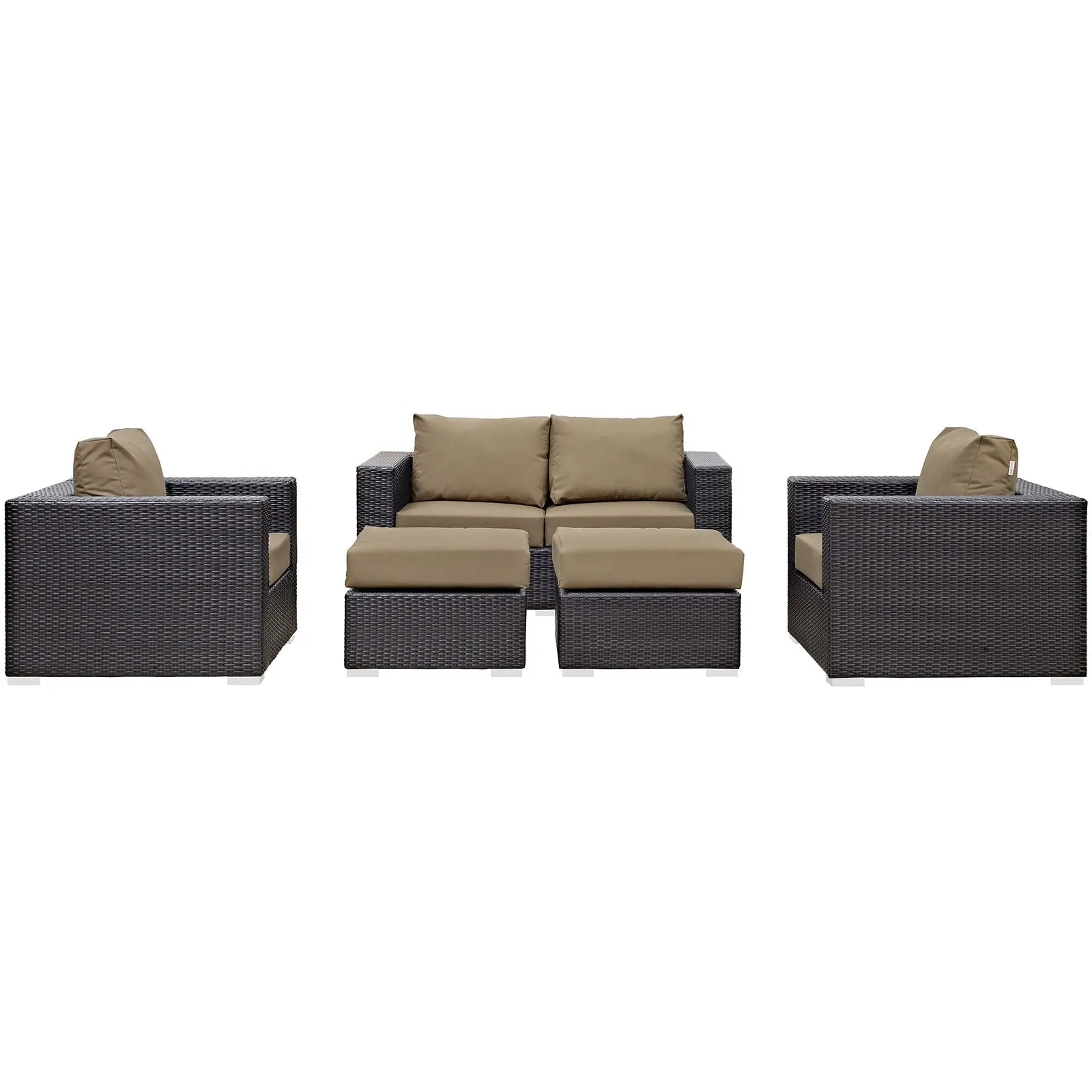 Convene 5 Piece Outdoor Patio Sofa Set by Modway