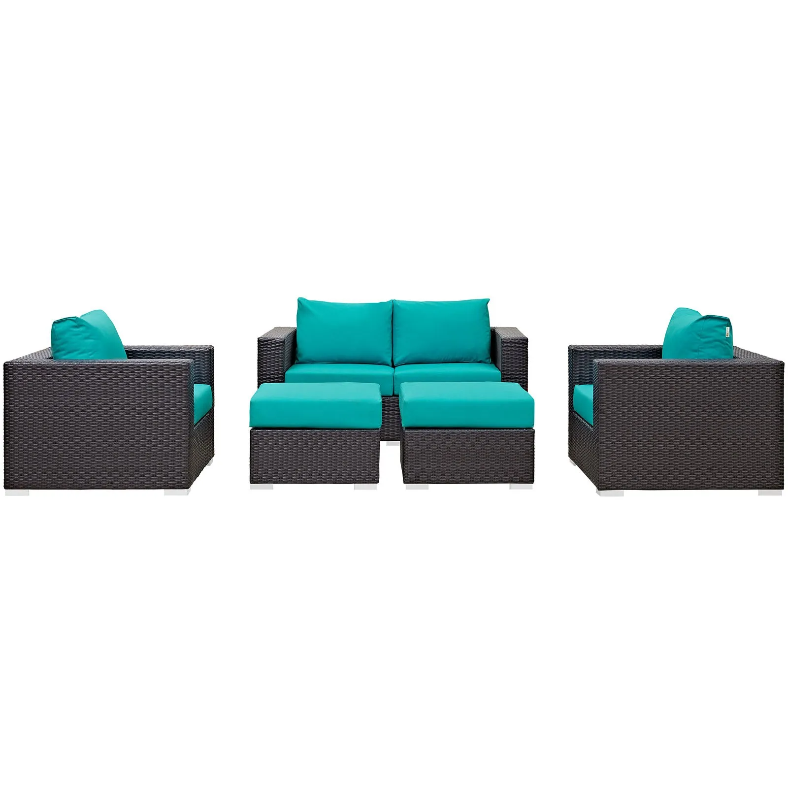 Convene 5 Piece Outdoor Patio Sofa Set by Modway