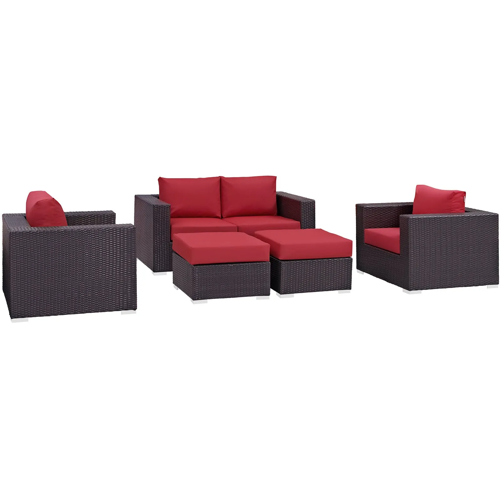 Convene 5 Piece Outdoor Patio Sofa Set by Modway