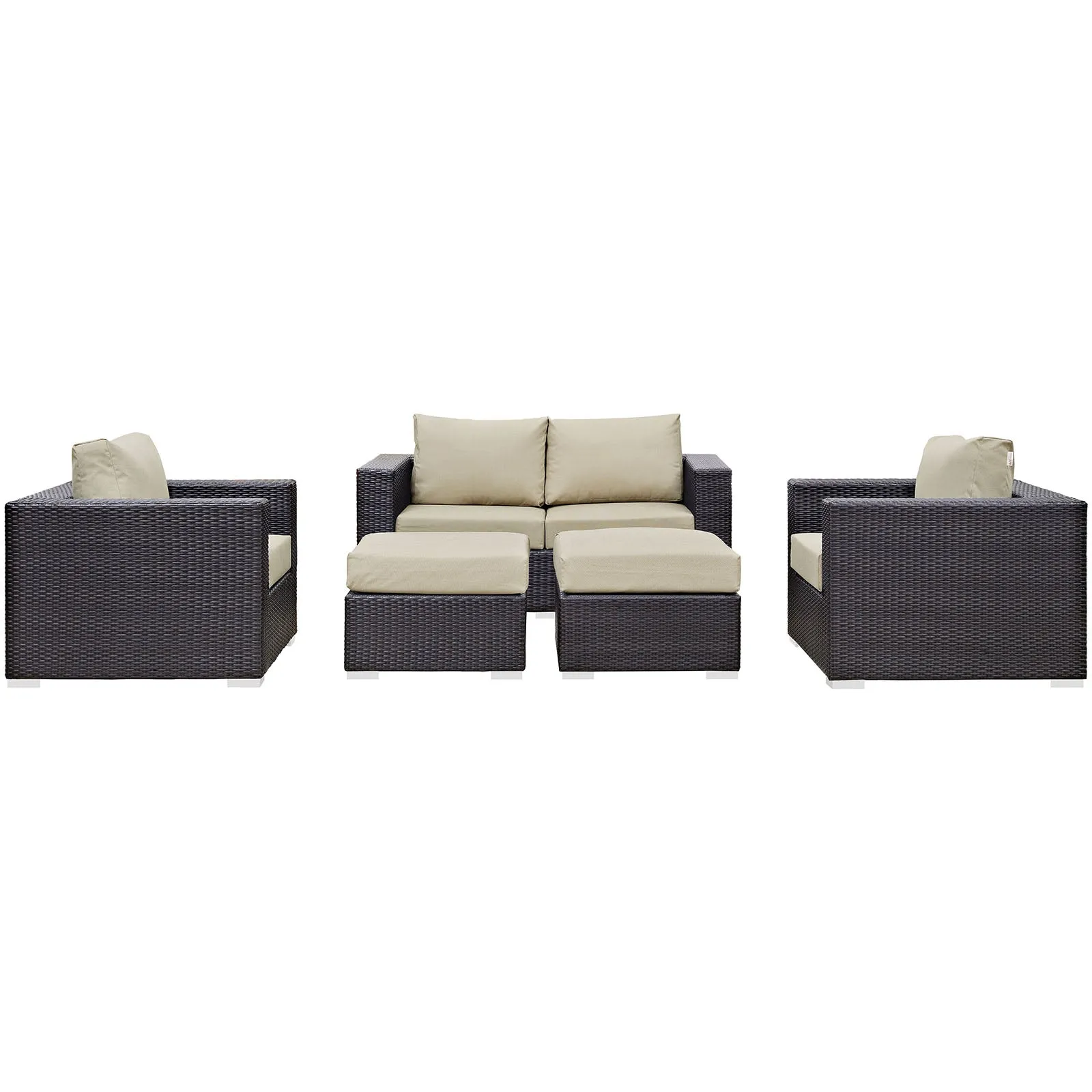 Convene 5 Piece Outdoor Patio Sofa Set by Modway