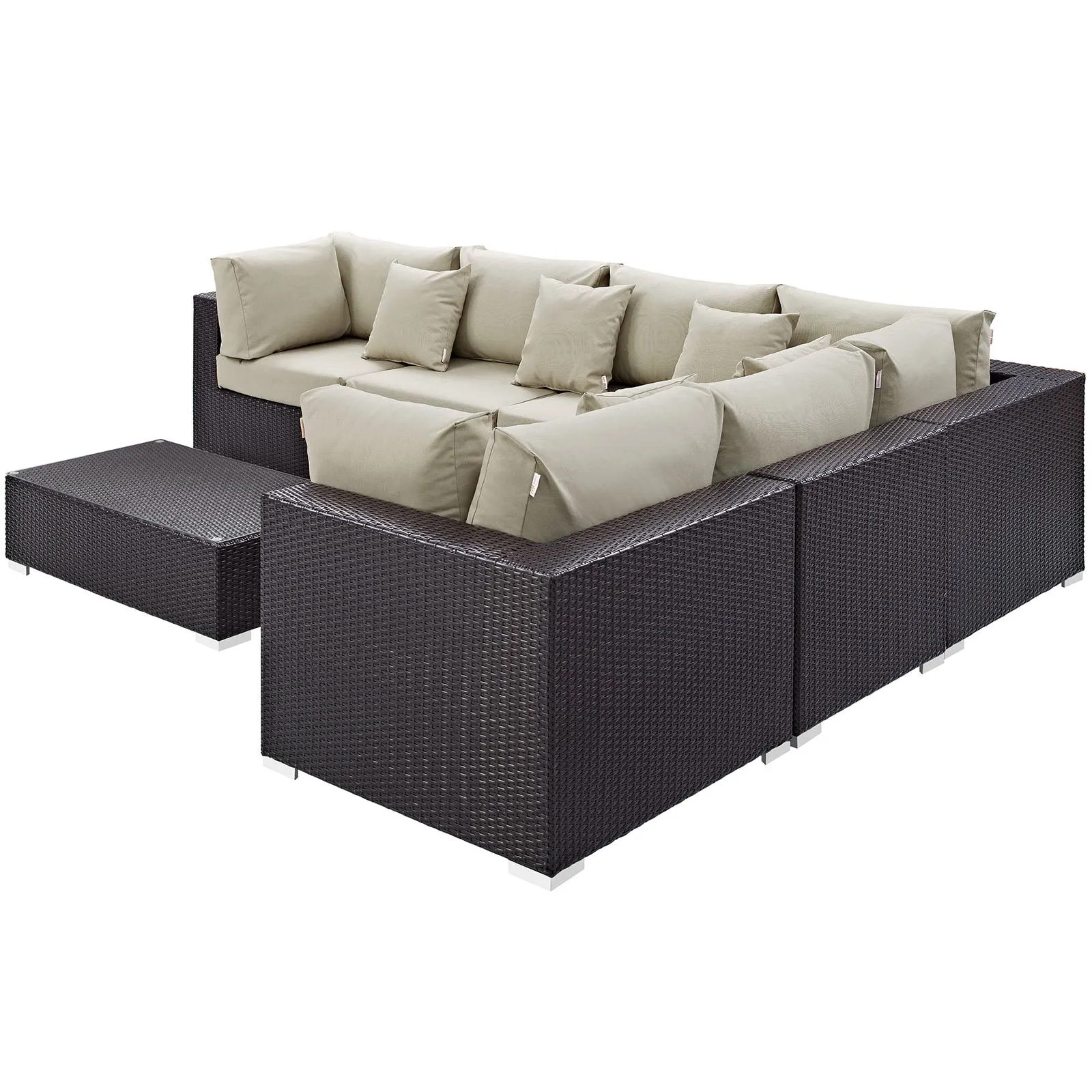 Convene 7 Piece Outdoor Patio Sectional Set by Modway