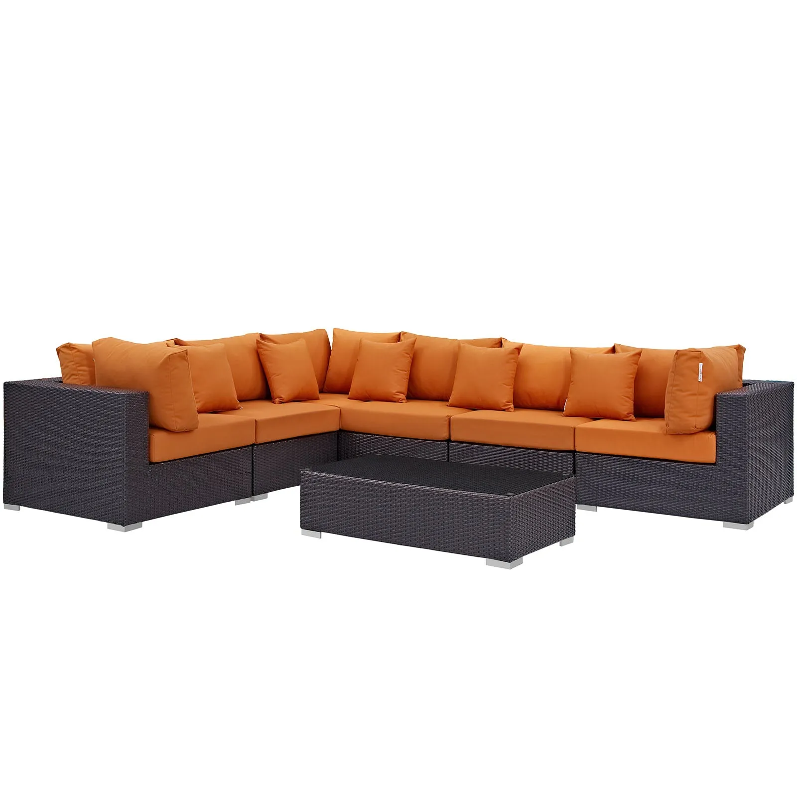 Convene 7 Piece Outdoor Patio Sectional Set by Modway