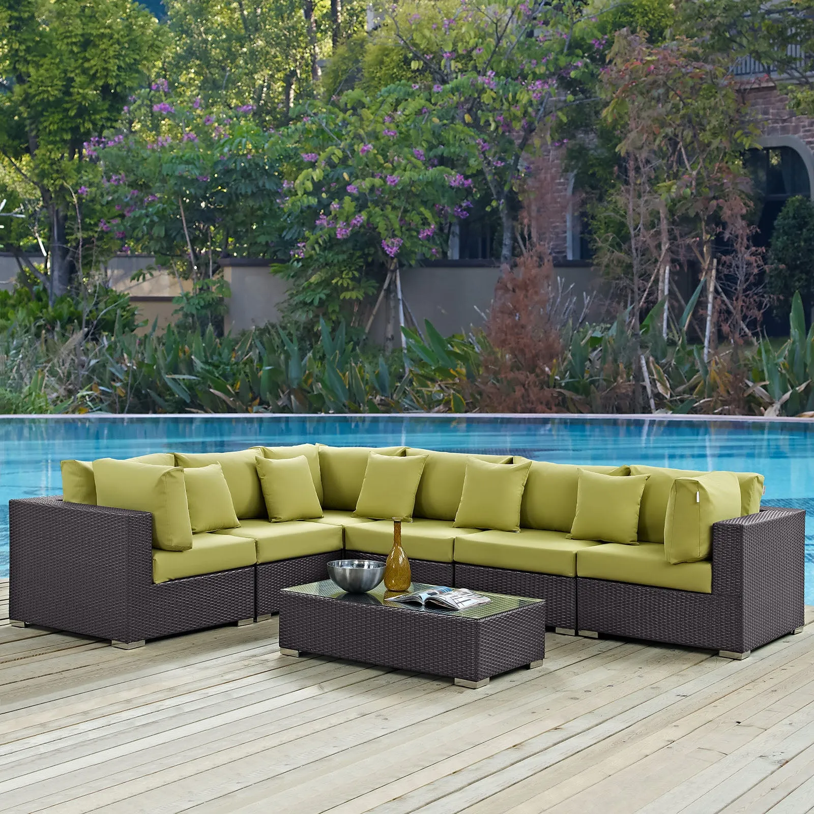 Convene 7 Piece Outdoor Patio Sectional Set by Modway