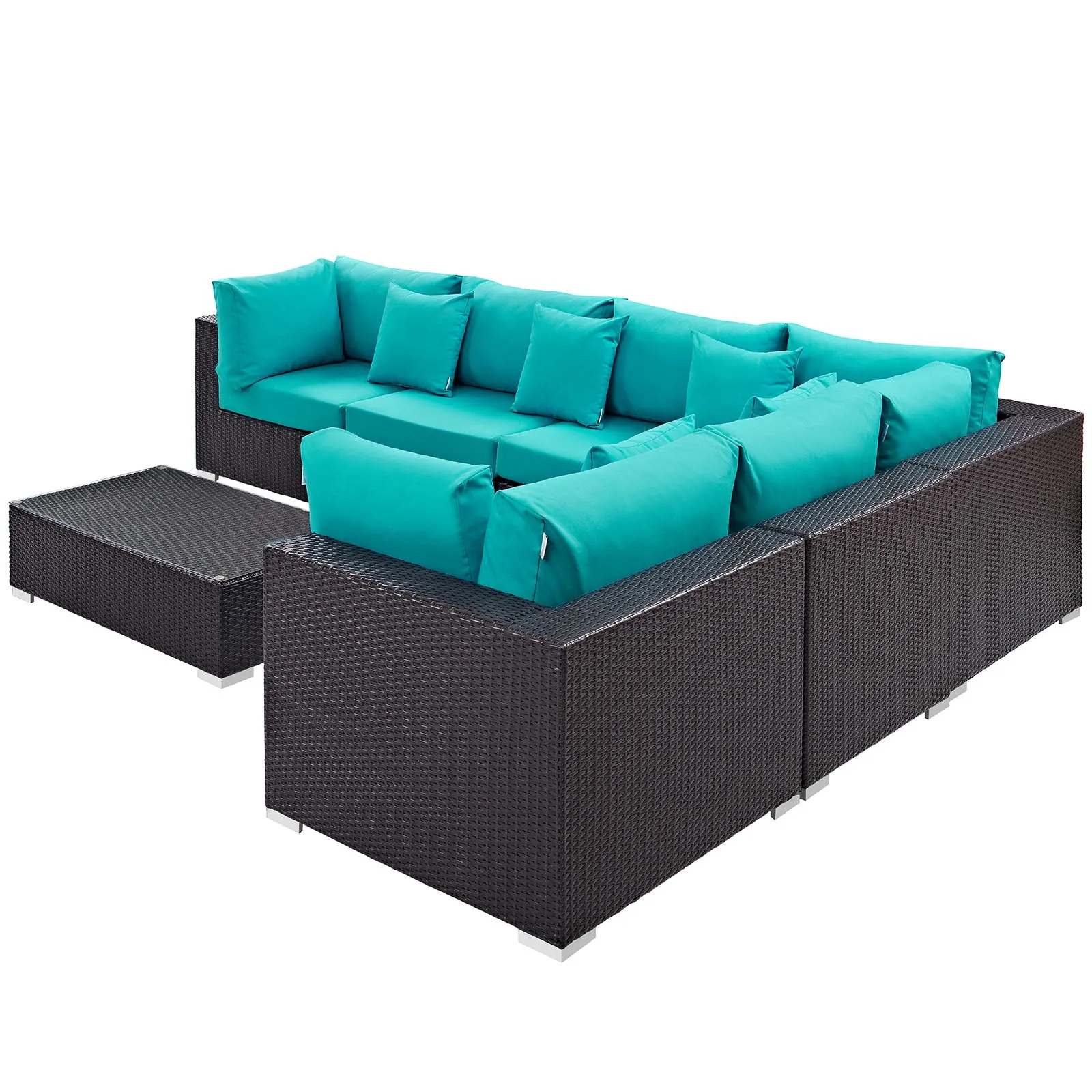 Convene 7 Piece Outdoor Patio Sectional Set by Modway