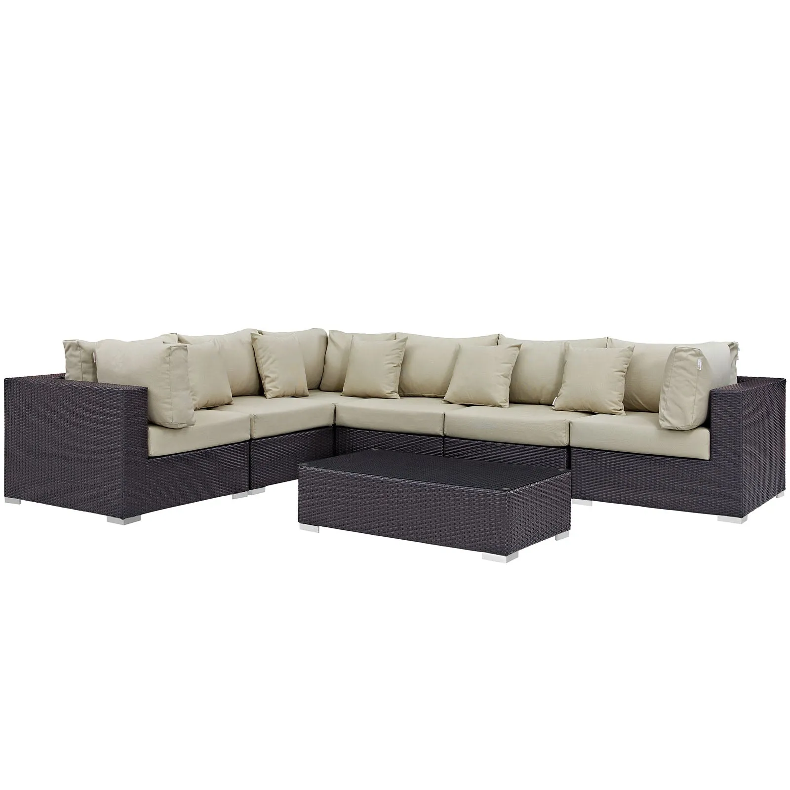 Convene 7 Piece Outdoor Patio Sectional Set by Modway