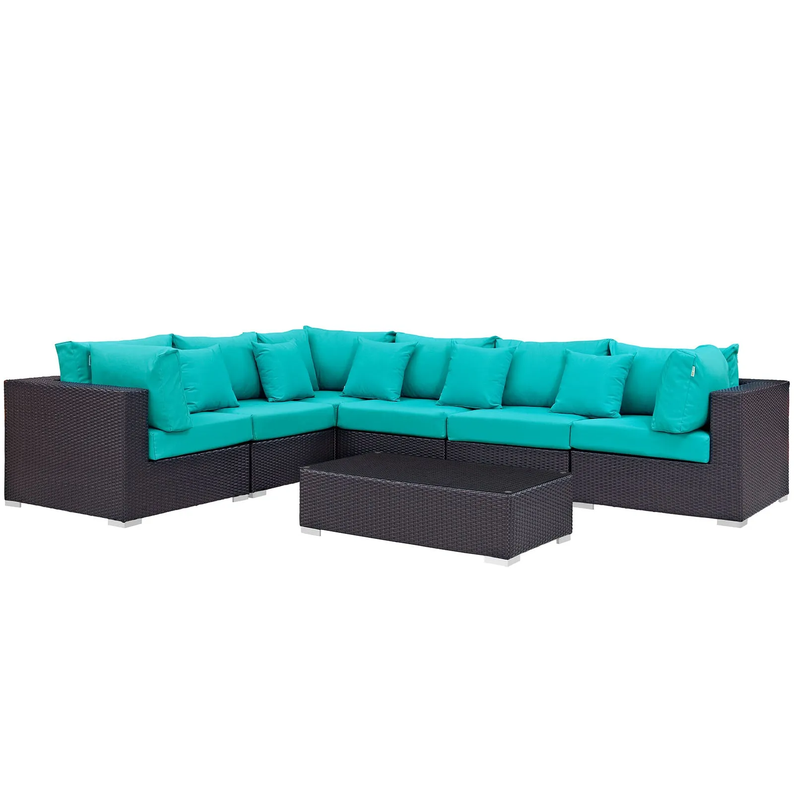 Convene 7 Piece Outdoor Patio Sectional Set by Modway