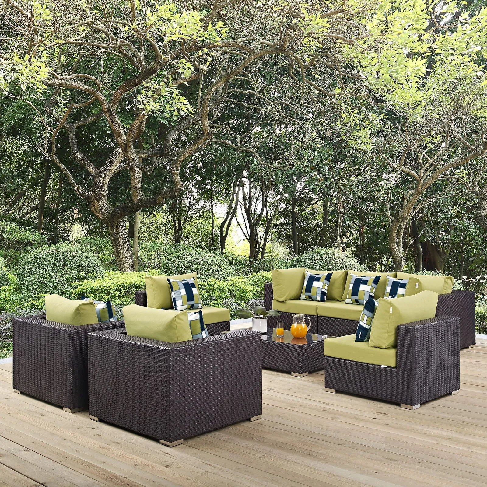 Convene 8 Piece Outdoor Patio Sectional Set by Modway