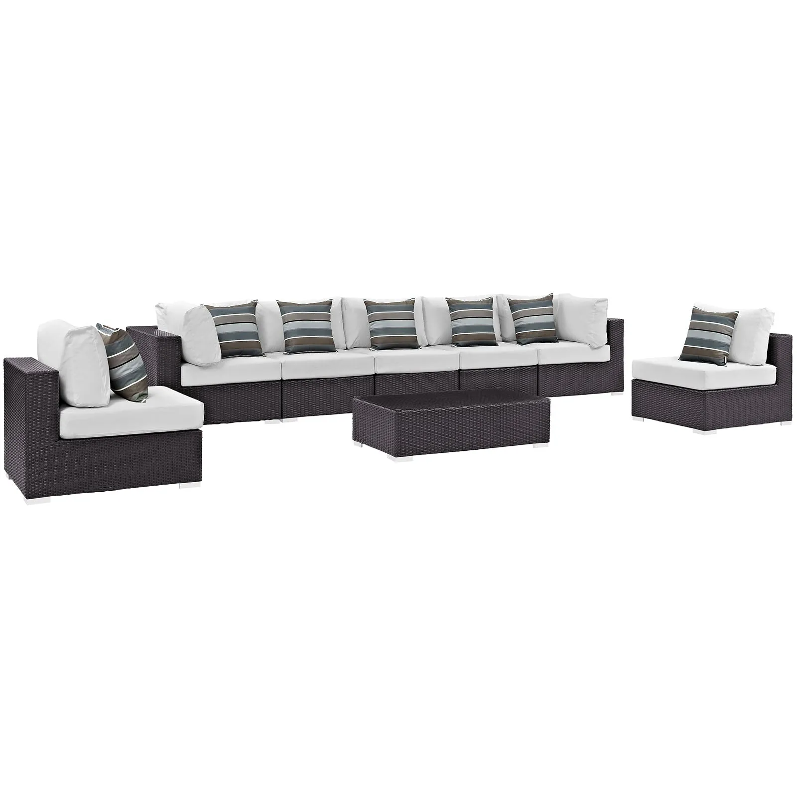 Convene 8 Piece Outdoor Patio Sectional Set by Modway