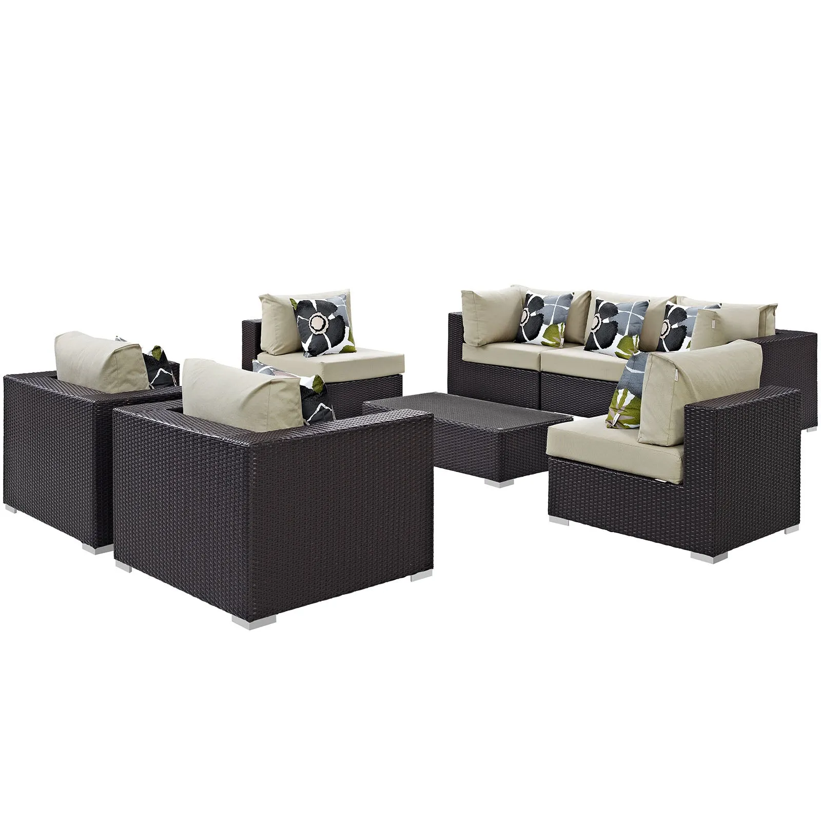 Convene 8 Piece Outdoor Patio Sectional Set by Modway